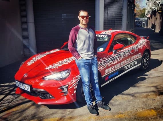 Jesse with Toyota Drift Car