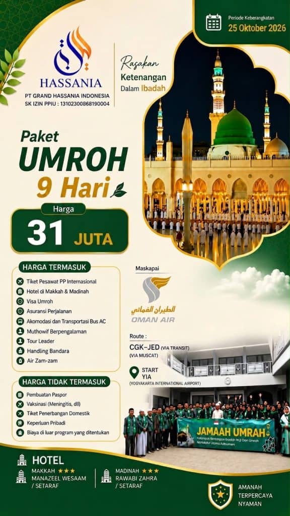 Paket Umroh Oktober Jogja