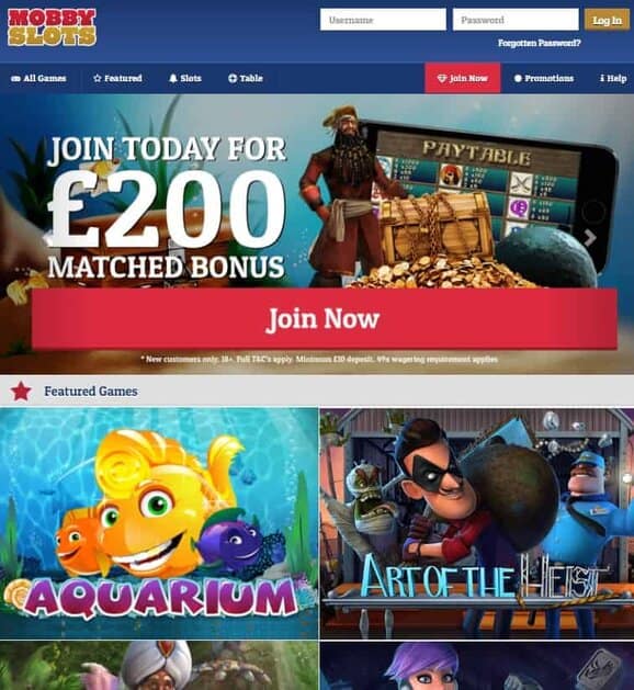 Mobby Slots Casino Free Spins Bonus