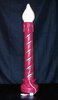 Grand Venture 36" Maroon Christmas Candle with Yellow Flame Tip Blow Mold Rear View