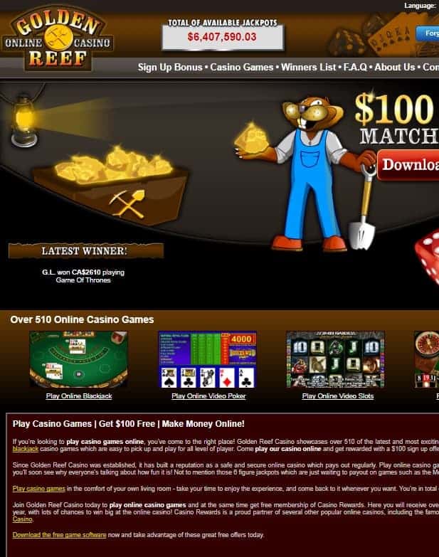 Golden Reef Casino Review