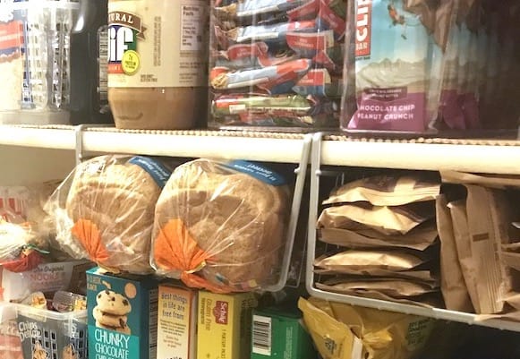 Organize a Walk-In Pantry: Under Shelf Baskets