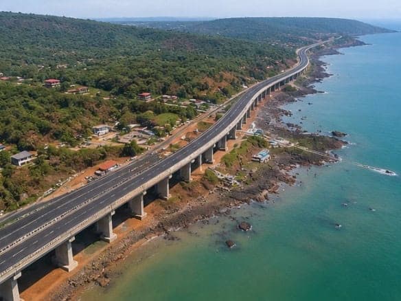 Revas Reddi Coastal Highway MSH-4 route along the Konkan coastline Maharashtra