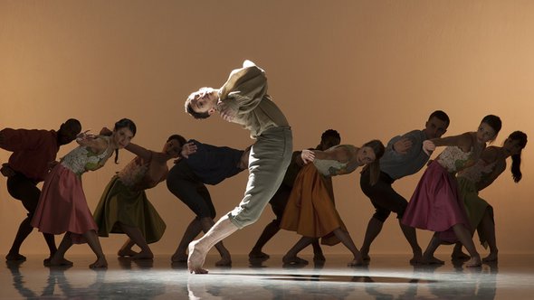 Nicholas Boydich and full company in Rejoice in the Lamb