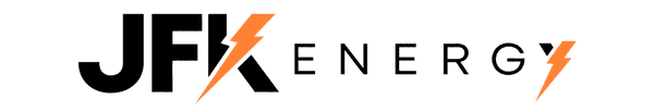JFK Energy Black and Orange Logo