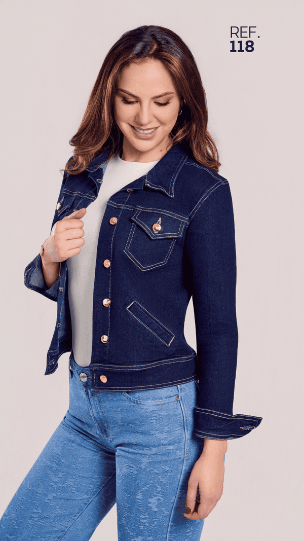 Chaqueta Jean Azul Petroleo 118