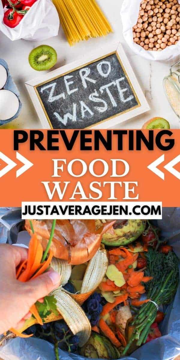 Pinterest pin of food waste tips