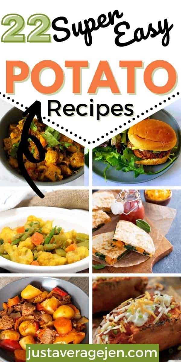 Pinterest pin of different potato recipes
