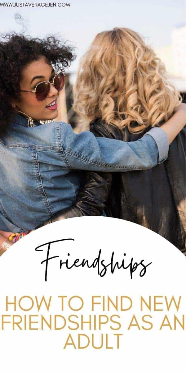 Pinterest pin of two women hugging