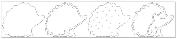 Ночник "Ёжик" – Многослойный чертеж в dxf формате