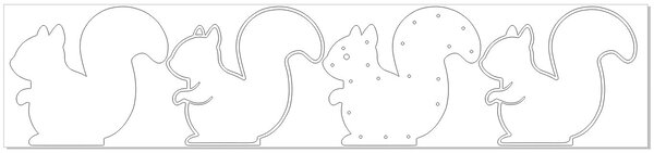 Ночник "Белочка" – Многослойный чертеж в dxf и svg формате