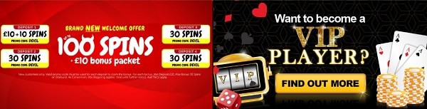 Slots Devil Casino welcome bonus