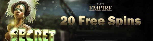 Slots Empire Casino 20 free spins no deposit required