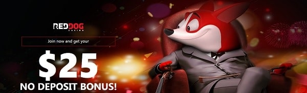 Red Dog Casino $25 Free Bonus No Deposit Required