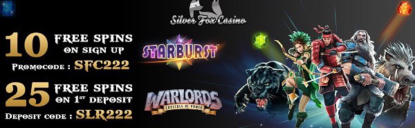 Silver Fox Casino 10 free spins no deposit bonus code