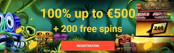 Zet Casino 100% bonus & 200 free spins