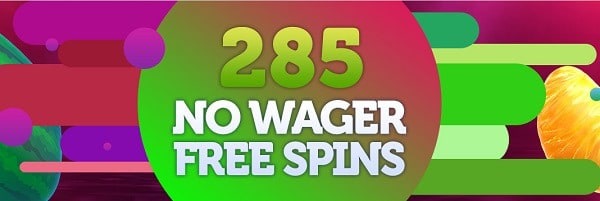 No wager bonus 280 free spins