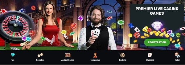 Play Live Casino - Roulette, Blackjack, Poker, Baccarat, Craps