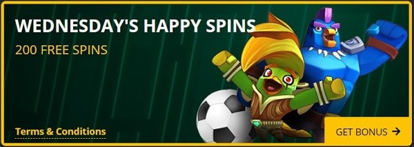 200 free spins every week