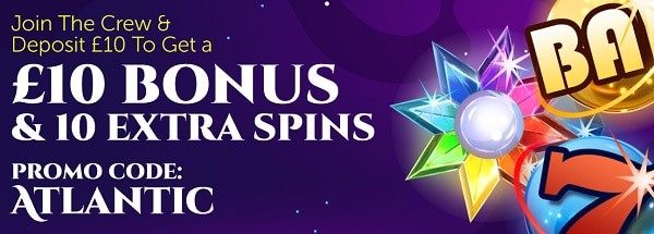 10 GBP bonus and 10 free spins for new players 