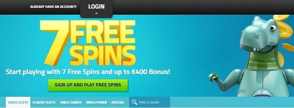 LuckyDino 7 gratis spins no deposit bonus