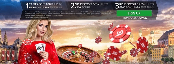 Welcome bonus: 1200 EUR and 100 free spins