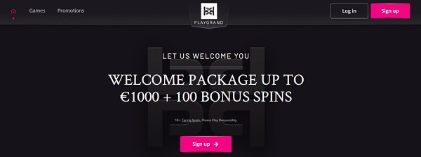 PlayGrand Casino 100 free spins and 1,000 GBP/EUR/USD welcome bonus