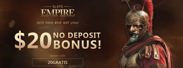 Slots Empire Casino $20 free bonus