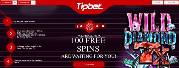 Deposit and get 100 free spins! 