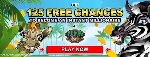 Yukon Gold Casino 125 gratis spins