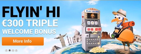 Emu $300 bonus and 12 free spins