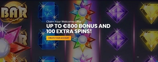 Casiplay 800 EUR free bonus and 100 free spins (welcome offer)