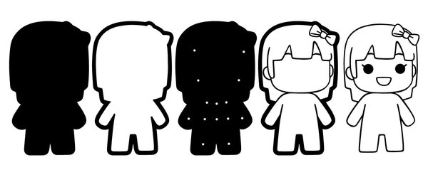 Ночник "Маленькая девочка" – Многослойный чертеж в svg \ dxf формате