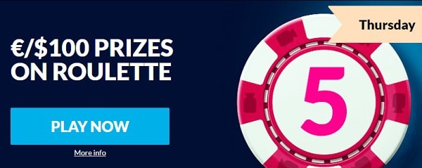 $100 Roulette Bonus 