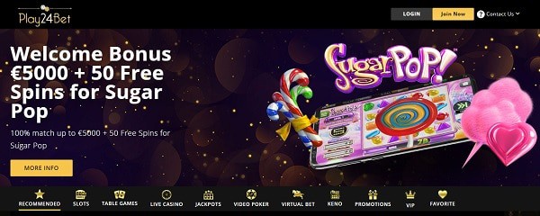 50 free spins and $5000 bonus in welcome offer 