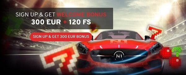 300 EUR and 120 FS in welcome bonus 