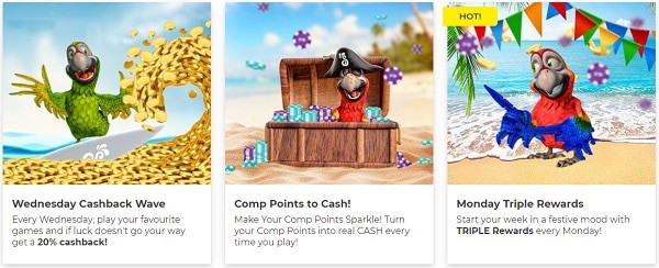 Samba Casino promotions, cashback, VIP