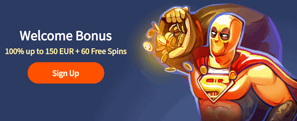 100% welcome bonus and 60 free spins 