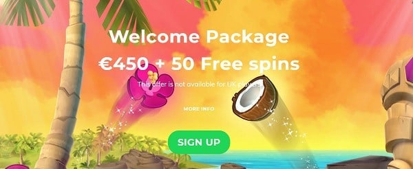 450 EUR + 50 Free Spins for new players!