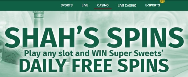 Shah's Free Spins 