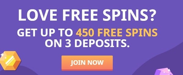 450 free spins bonus 