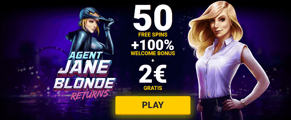 50 gratis spins and 2 EUR bonus no deposit needed!