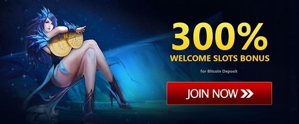 300% Slots bonus (Bitcoin)