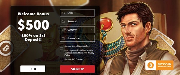 Claim $500 welcome bonus and 170 free spins