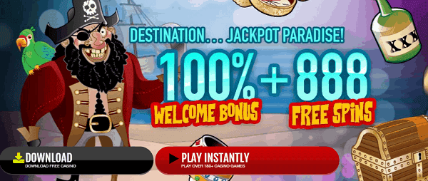 100% welcome bonus + 888 free rounds 