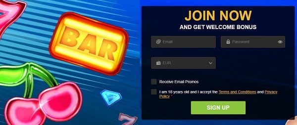 Register for free spins, no deposit bonus!