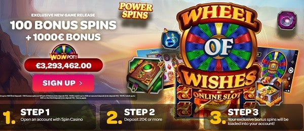 100 Exclusive Free Spins on Wheel of Wishes