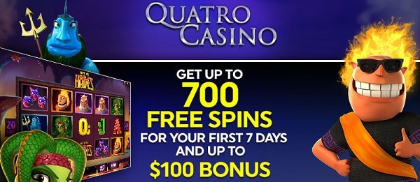 700 gratis spins on Quatro Online Casino