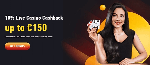 Live Casino Cashback 15%