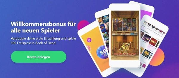 100 free spins and 100% welcome bonus